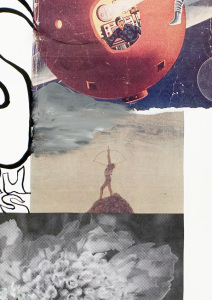 Klaus Killisch - Im Zeitstrom verschollen, 2011, Collage (Detail)