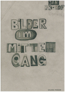 Umschlag des Katalogs von Jan Brokof