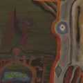Roger David Servais „Stürzender Vogel“, 1972, Gouache auf Papier, 48 x 36 cm, VG-Bildkunst, Bonn 2016, Foto Ludwig Rauch