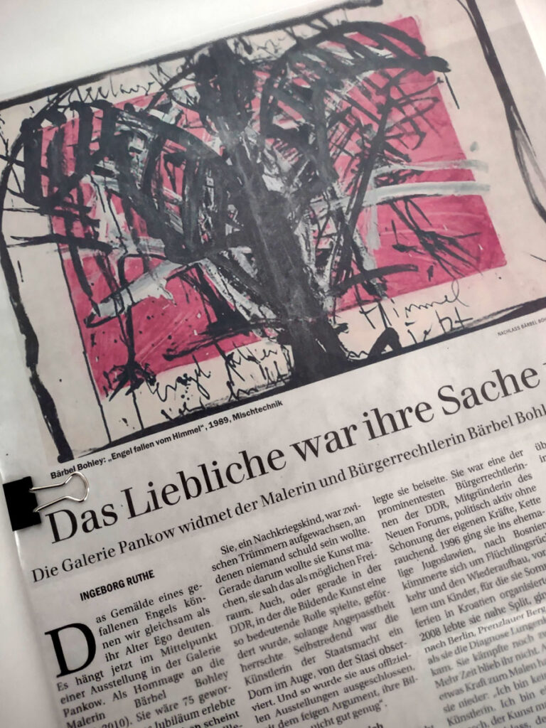 Artike über Bärbel Bohley in der Berliner Zeitung