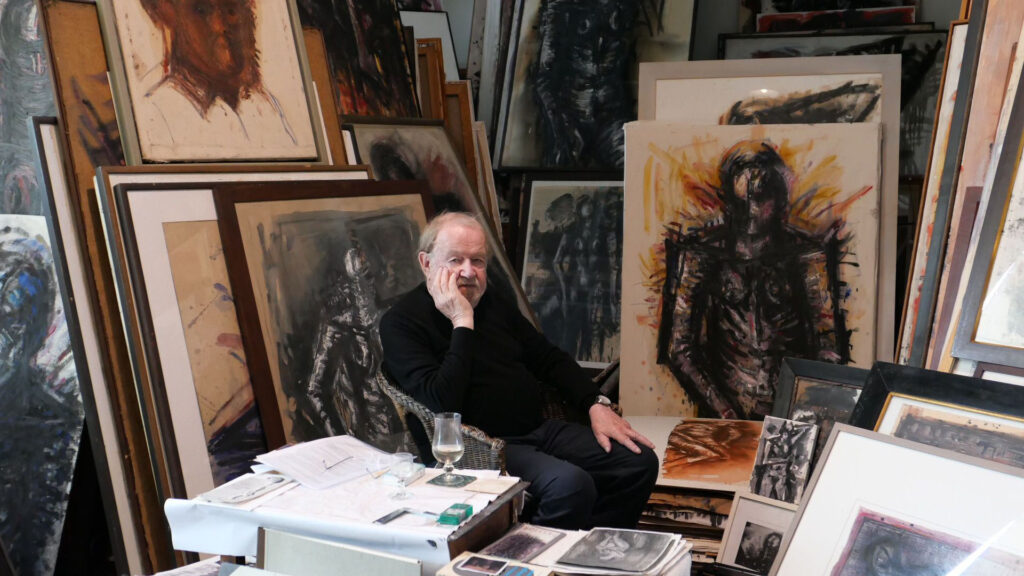 Lothar Böhme im Atelier in Berlin-Pankow